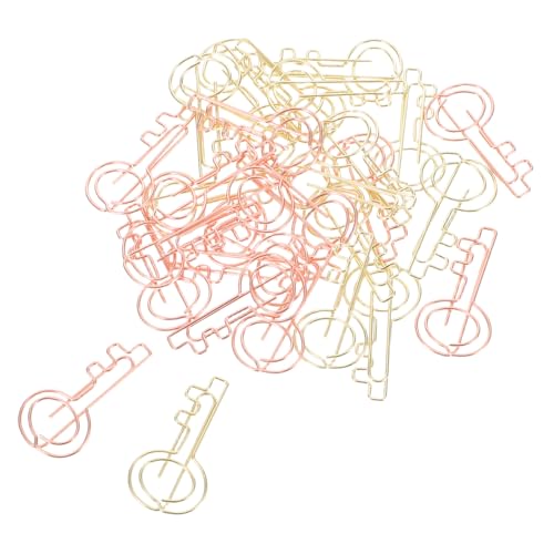 STOBOK 30 Stück Schlüssel-Büroklammer Schlüssel Form Büroklammern Papierclips Schlüssel büro zubehör Schlüssel Design Clips Planer Büroklammern Schlüsselförmige Büroklammern Eisen von STOBOK