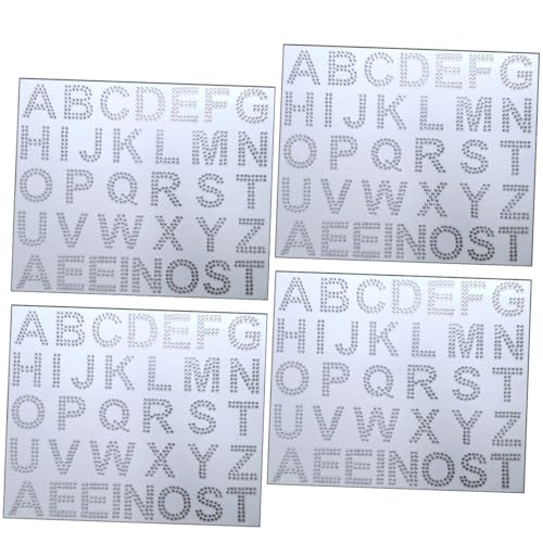 STOBOK 4 Blätter Brief Diamond Aufkleber Glitzer Strasssteine Diamant- funkeln Alphabet Buchstabenflicken aufbügeln Strass-Buchstabenverzierung Strassbuchstaben aufbügeln Acryl Weiß STOBOK 4 Blätter Brief Diamond Aufkleber Glitzer Strasssteine Diamant- funkeln Alphabet Buchstabenflicken aufbügeln Strass-Buchstabenverzierung Strassbuchstaben aufbügeln Acryl Weiß von STOBOK