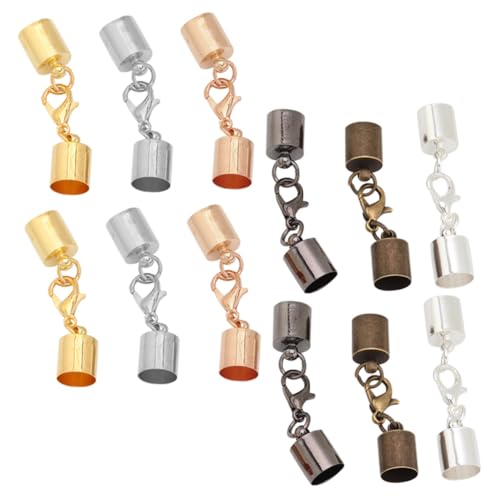 STOBOK 4 Sätze Armband Lederschnalle Schlüsselbund Kette Lanyards Halter Schmuck Verschlüsse Keuchen Bausatz Charm-armband-charms Einziehbar Armband-anhänger Ringe Legierung 60 Stück * 4 von STOBOK