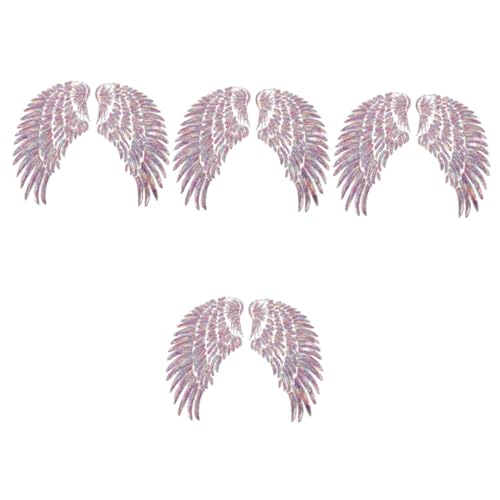 STOBOK 4 Sätze Flügel-patch Für Gold Engelsflügel Stoff Miniflügel Abc Wickeltasche Packetbandrollen Verkleidung Bügel Kleidungsstück Applikation Kleidung Accessoire Stickgarn 2 Stück * 4 von STOBOK