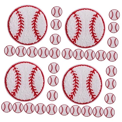 STOBOK 4 Sätze Gesticktes Baseball-etikett Schuhreparatur Stickrahmen Kleidungspatch Flicken Für Kleidung Gestickte Aufkleber Zarte Fellflecken Flicken Für Haushaltskleidung 10 Stück * 4 von STOBOK