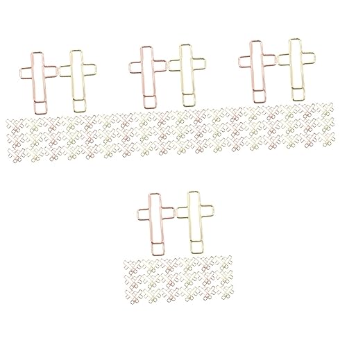 STOBOK 4 Sätze Kreuzklammer Knochenförmige Büroklammern Zinken Riesige Büroklammern Cinch Clip Kleine Dokumentenklammer Büroklammern Dokumentenverschlussklammer Jumbo 20 Stück * 4 von STOBOK