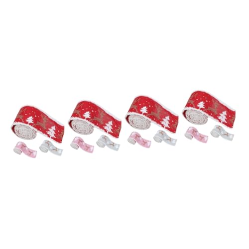 STOBOK 4 Sätze Ribbon Bandfeile Geschenktueten Tannenbaum Dekoration Weihnachtsbaumdekoration Dekorativ Sortiert Weihnachtsbänder Fell Weihnachtsfestband Cartoon-band Stoff 3 Rollen * 4 STOBOK 4 Sätze Ribbon Bandfeile Geschenktueten Tannenbaum Dekoration Weihnachtsbaumdekoration Dekorativ Sortiert Weihnachtsbänder Fell Weihnachtsfestband Cartoon-band Stoff 3 Rollen * 4 von STOBOK