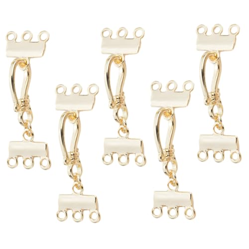 STOBOK 4 Sätze Schmuckzubehör Zange Für Armbänder Mehrlagige Ringe Halsketten Edelsteine ​​Kettenanhänger Transparenter Verschluss Für Schmuck Armbandschnalle 5 Stück * 4 von STOBOK