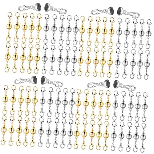 STOBOK 4 Sätze Verbindungsschnalle Halskettenverschluss Gold Armband Anhängerverschluss Für Halskette Armbandherstellungsset Ringe Haken Schmuckherstellungswerkzeuge Für 20 Stück * 4 von STOBOK