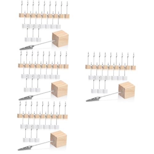 STOBOK 4 Sätze Vertikaler Zettelhalter Aus Holz Tisch Staffeleiständer Zum Ausstellen Clipshalter Karteninhaber Stand Bildhalterungen Bildregal Fotohalter Memo -clips 20 Stück * 4 von STOBOK