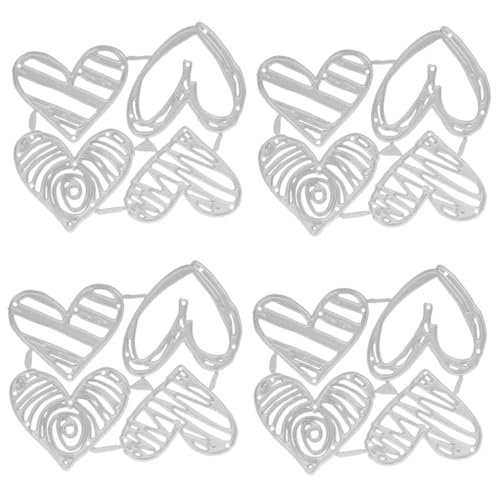 STOBOK 4 Sets Stanzformen Geformt Für Scrapbooking Stanzformen Typschnitte Namensherstellung Basteln Fotoalbumformen Metallschablonen Prägeordner Karbonstahl von STOBOK