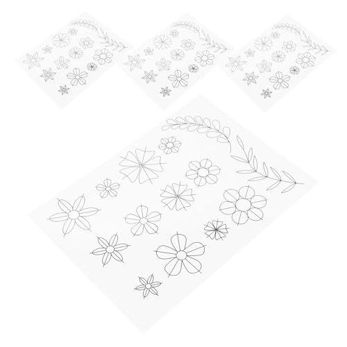 STOBOK 4 Stück Blatt Zeichnungen Mit Papiervorlagen Quilling-papier Klein Positionierungswerkzeug Papier -quilling -werkzeuge Papierquilling - Hölzern Beige von STOBOK