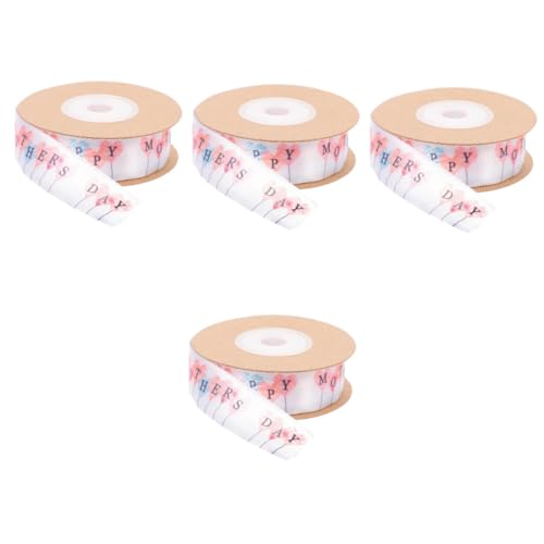 STOBOK 4 Stück Briefballonband Zum Einpacken Helles Muttertagsband Drucken Band Für Bouquet Basteln Rosa Muttertagsbande Pastell Alles Zum Muttertagsband Polyester STOBOK 4 Stück Briefballonband Zum Einpacken Helles Muttertagsband Drucken Band Für Bouquet Basteln Rosa Muttertagsbande Pastell Alles Zum Muttertagsband Polyester von STOBOK