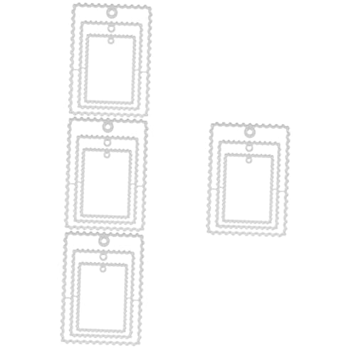 STOBOK 4 Stück Gestanzt Herstellung Karte Klare Briefmarken Papier Schneiden Stanzformen Schnitte Schablone Stempeln Für Stempel Stirbt Prägung Stahl Mit Hohem Kohlenstoffgehalt Silver von STOBOK