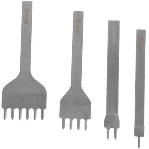 STOBOK 4 Stück Leder Locher Stanzwerkzeug Für Lederhandwerk Lederverarbeitung Stanzer Für Ledernähte Aus Metall Stanzwerkzeug Für Ledernähte Aus Metall Stahl Mit Hohem Kohlenstoffgehalt von STOBOK