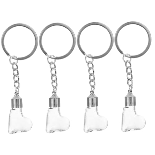 STOBOK 4 Stück Liebesflaschen-schlüsselanhänger Schlüsselbund Wunschflaschen Schlüsselanhänger Flasche Schlüsselanhänger Wünschen Glas Taschen Flasche Wünschen Mädchen von STOBOK