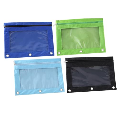 STOBOK 4 Stück Loseblatt-Briefpapiertasche Bindemittel groß Schreibwaren Taschen Zubehör aufbewahrungssack storage pockets Ordnertasche mit Reißverschluss Blinder Dokumententasche Plastik STOBOK 4 Stück Loseblatt-Briefpapiertasche Bindemittel groß Schreibwaren Taschen Zubehör aufbewahrungssack storage pockets Ordnertasche mit Reißverschluss Blinder Dokumententasche Plastik von STOBOK