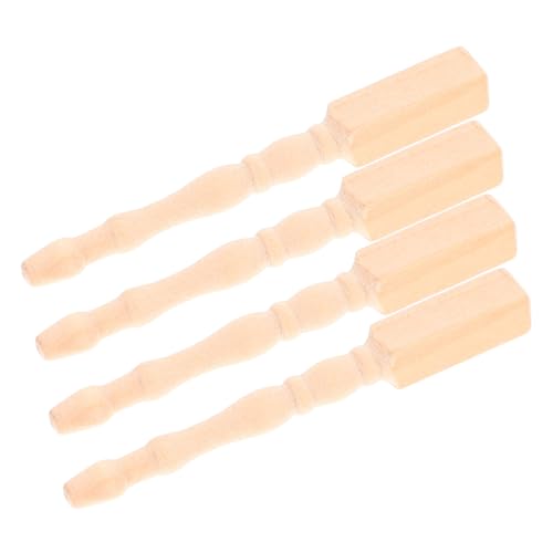 STOBOK 4 Stück Mini Tischbeine Schrankbeine Puppenhaus Einlagiger Toilettensitz Ersatz Puppenhaus Haushalt Fußbadeschuhe Töpfchensitzkissen Elastischer Spielzeugball Haustier von STOBOK