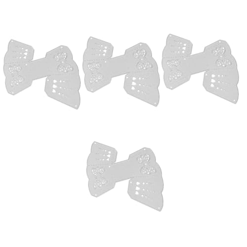 STOBOK 4 Stück Stanzform Schneiden Basteln Karte Papier Schnitte Herstellung Dekorativ Sterben Scrapbooking Geburtstag Handwerkliches Werkzeug Silver Stahl Mit Hohem Kohlenstoffgehalt von STOBOK