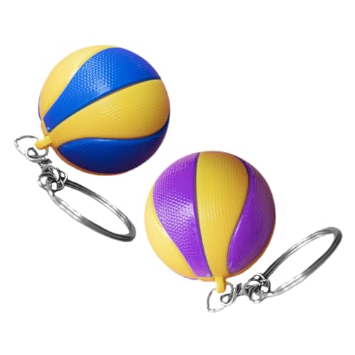 STOBOK 4 Stück schlüsselhalter schlüsselanhänger Volleyball-Geschenke Geschenke für lustige kompakter Taschenanhänger DIY liefert DIY zubehör Souvenir - schmücken Student Sport von STOBOK