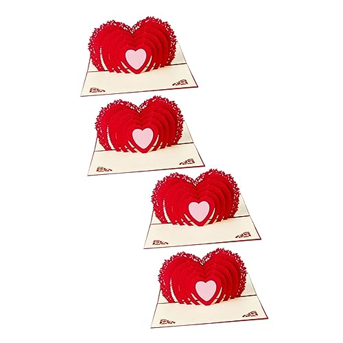 STOBOK 4 Stück valentinstag karte rote 3D-Karten 3D-Valentinstag-Grußkarte Babyparty-Karten Jahrestag Freundin grußkarten Valentinskarten Einladung zur Hochzeit Herzförmig Papierkunst STOBOK 4 Stück valentinstag karte rote 3D-Karten 3D-Valentinstag-Grußkarte Babyparty-Karten Jahrestag Freundin grußkarten Valentinskarten Einladung zur Hochzeit Herzförmig Papierkunst von STOBOK