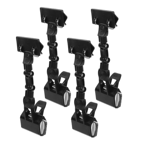 STOBOK 4 Stücke Einstellbarer Etikettenclip doppelseitige Clips Doppelkopfklemme für Künstler Malklammern Doppelkopf -Memo -Clip dekorativer Büroklammerhalter Reißbrett-Clip Eisen Schwarz von STOBOK