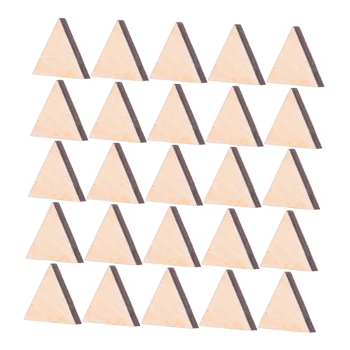 STOBOK 40 Stück Bastelset Holz Bastelmaterial Holzfliesen für Bastelprojekte Dekoration Holz Holzformen für Dekoration DIY Holzdeko Mosaik-Handwerksfliesen Mosaik-Sets für Anfänger Beige von STOBOK