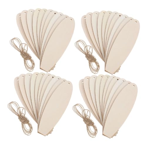 STOBOK 40 Stück Handgefertigte Holzsplitter Dekoration Holzformen Zum Bemalen Holzscheiben Strand Wanddekor Surf Dekoration Unbehandeltes Holz Zum Bemalen Holzscheiben Zum Basteln von STOBOK