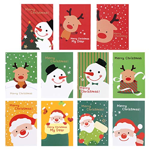 STOBOK 48 Stück Mini Notizbuch Weihnachten kleine Tagebuch Pocket Notizblöcke für Kinder Weihnachtsgeschenke Partyüberraschung von STOBOK