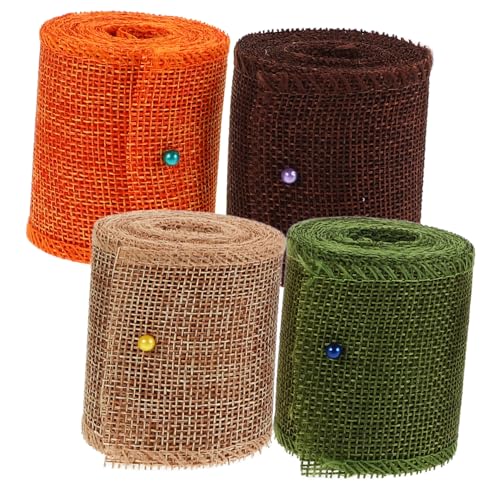 STOBOK 4Rollen Leinenband DIY Geschenkverpackungsbänder Breit Pro Natur Und Dekorative Bänder Für Weihnachten Und Hochzeiten Sackleinen STOBOK 4Rollen Leinenband DIY Geschenkverpackungsbänder Breit Pro Natur Und Dekorative Bänder Für Weihnachten Und Hochzeiten Sackleinen von STOBOK