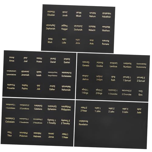 STOBOK 5 Blätter Bibelindex-Tags bible tabs Bibelaufkleber Bibel Etiketten biblische Buchregisterkarten Bibelstudium Registerkarten für Bibelseiten Index-Tabs PVC selbstklebend Black STOBOK 5 Blätter Bibelindex-Tags bible tabs Bibelaufkleber Bibel Etiketten biblische Buchregisterkarten Bibelstudium Registerkarten für Bibelseiten Index-Tabs PVC selbstklebend Black von STOBOK