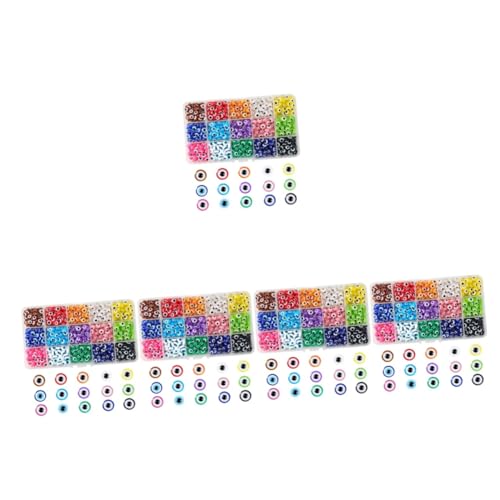 STOBOK 5 Boxen Teufelsaugen-Set schicke Perlen für den bösen Blick Halskette des bösen Blicks bunt hand schmuck schmuckperlen set dekoration exquisite lose Perlen Türkischer Anhänger Null von STOBOK