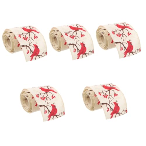 STOBOK 5 Rollen Weihnachtsband verdrahtet ribbon bandfeile weihnchtsdeko Weihnachtsdekorationen band weihnachten metallisch rotes Weihnachtssamtband mit Draht dünnes Weihnachtsband Stoff STOBOK 5 Rollen Weihnachtsband verdrahtet ribbon bandfeile weihnchtsdeko Weihnachtsdekorationen band weihnachten metallisch rotes Weihnachtssamtband mit Draht dünnes Weihnachtsband Stoff von STOBOK