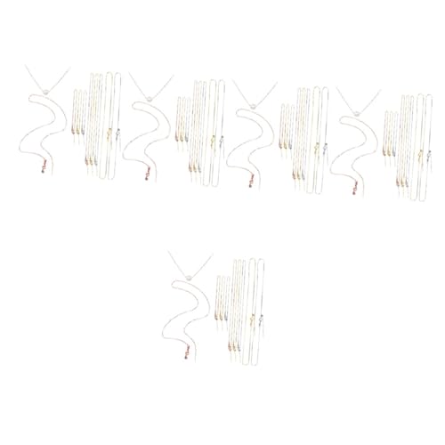 STOBOK 5 Sätze Diy Anhänger Liefert Bastelsets Schmelzende Perlen Silberkette Echtgold Plattierte Armbänder Echte Goldbeschichtung Armband Schmuckketten Schmuckzubehör Kupfer 9 Stücke * 5 von STOBOK