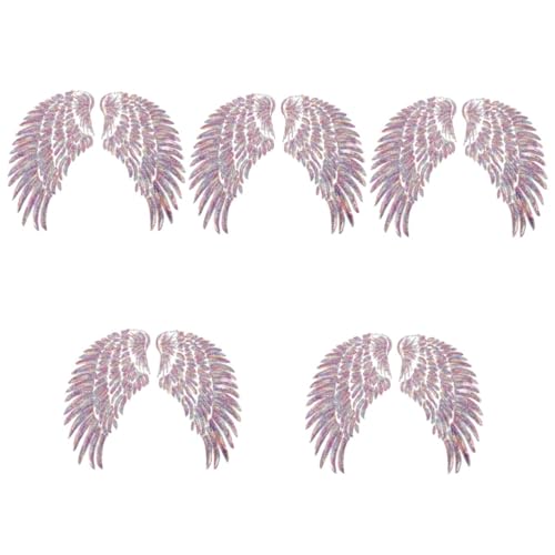 STOBOK 5 Sätze Flügel-patch Party Engelsflügel Großer Erwachsener Flecken Winkelflügel Silber Für Funkeln Flügel Erwachsen Feenflügel Flügelanhänger Stoff Gold Stickgarn 2 Stück * 5 STOBOK 5 Sätze Flügel-patch Party Engelsflügel Großer Erwachsener Flecken Winkelflügel Silber Für Funkeln Flügel Erwachsen Feenflügel Flügelanhänger Stoff Gold Stickgarn 2 Stück * 5 von STOBOK