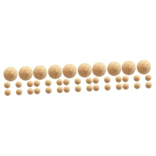 STOBOK 5 Sätze Fußball Aus Holz Tischfußball Aus Kork Foosball -ersatzkugeln Winzig Tischfußball Hühner Holzfußball Für Den Haushalt Kickerbälle Ersetzen 8 Stücke * 5 von STOBOK