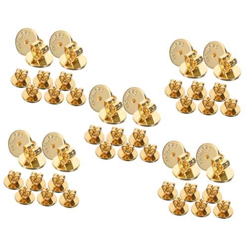 STOBOK 5 Sätze Ohrring-zubehör Ohrläppchen Stopper Ohrring-rückenheber Ohren Ohrring Verschluss Ohrring Set Sicherer Ohrstecker Ohrringrückseiten Für Ohrstecker Metall Golden 10 Stück * 5 von STOBOK