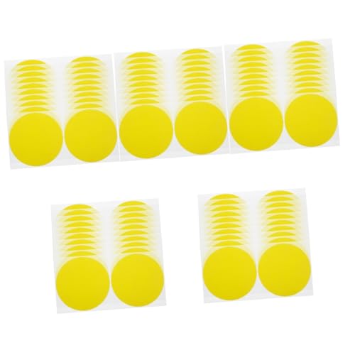 STOBOK 5 Sätze Punktaufkleber Etiketten Schild Stichworte Punkte Kreisaufkleber Kreis Aufkleber Runde Geschenkaufkleber Runde Aufkleber Yellow Papier 10 Blätter * 5 von STOBOK