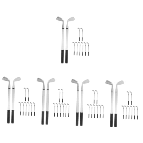 STOBOK 5 Sätze Stift Aus Legierung Bucket-golfspiel Süße Stifte Tagebuchstifte Golfgeschenke Golfzubehör Golfstockstifte Kugelschreiber-stütze Golfstift Aluminiumlegierung 10 Stück * 5 von STOBOK