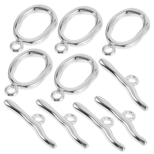 STOBOK 5 Sätze -Taste armbandverschluss verschluss für armbänder halskette verschluss verschlüsse für halsketten anhängerzubehör Anhänger Zubehör Schmuck Gold Schlüssel Silver von STOBOK