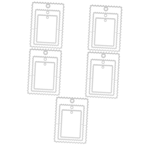 STOBOK 5 Stück Stempelschablonen für die Kartengestaltung Stanze klare Briefmarken Papier grusskarte Grußkarten Stanzformen Schablone gestanzt Stahl mit hohem Kohlenstoffgehalt Silver von STOBOK