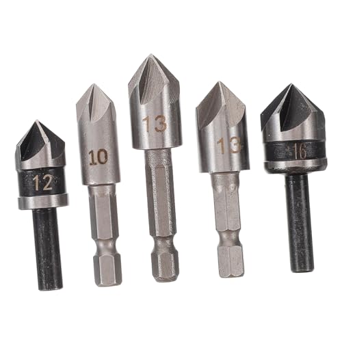 STOBOK 5 Stück Teiliges Senkbohrer Set für Holz Präziser Kegelbohrer Vielseitig Einsetzbar für Holz und Metallbearbeitung Einfach zu Handhaben für Profis und Hobbyisten STOBOK 5 Stück Teiliges Senkbohrer Set für Holz Präziser Kegelbohrer Vielseitig Einsetzbar für Holz und Metallbearbeitung Einfach zu Handhaben für Profis und Hobbyisten von STOBOK