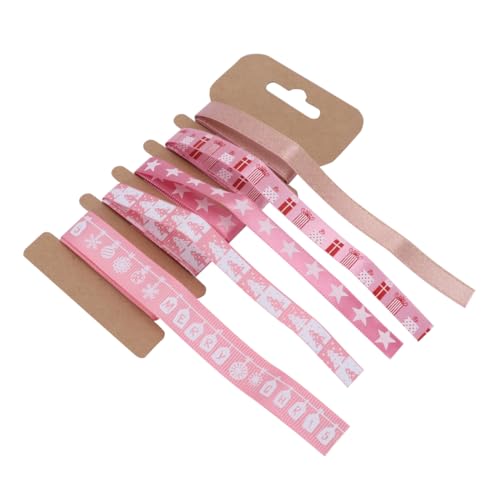 STOBOK 5 Weihnachtsdekorationsset Weihnachtsdekorationen Stoff für Urlaubsband Weihnachtsdekorationsband ribbon weihnachtsband festivalbändchen geschenksband Cartoon-Band Partyband Rosa STOBOK 5 Weihnachtsdekorationsset Weihnachtsdekorationen Stoff für Urlaubsband Weihnachtsdekorationsband ribbon weihnachtsband festivalbändchen geschenksband Cartoon-Band Partyband Rosa von STOBOK