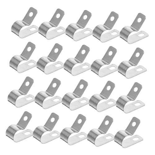 STOBOK 50 Stück Drahtklemme Kabelklemmen zur Kabelführung Kabel kleine Klemme drinnen dünn Kabelbefestigung kabel befestigen Kabelmanagement praktische Kabelclips Rostfreier Stahl Silver von STOBOK