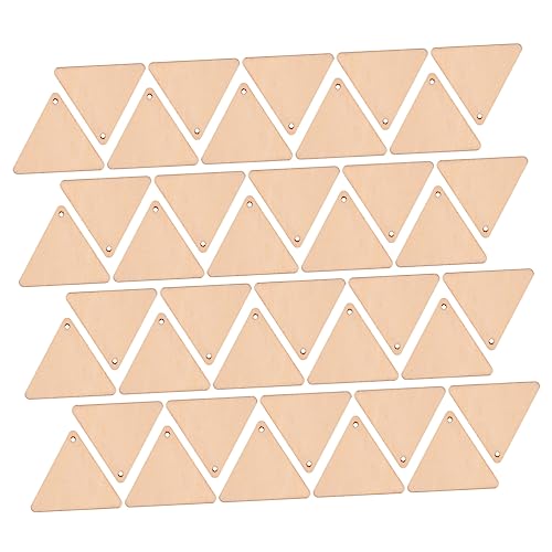 STOBOK 50 Stück Dreiecksscheiben Aus Holz Unfertige Bastelstücke Für Dekoration Hochzeit Weihnachten Und Heimschmuck STOBOK 50 Stück Dreiecksscheiben Aus Holz Unfertige Bastelstücke Für Dekoration Hochzeit Weihnachten Und Heimschmuck von STOBOK