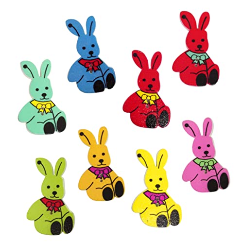 STOBOK 50 Stück Knöpfe Ostern Holz Hase Design Bunte Löcher Knöpfe Für Handarbeit Und Nähen STOBOK 50 Stück Knöpfe Ostern Holz Hase Design Bunte Löcher Knöpfe Für Handarbeit Und Nähen von STOBOK