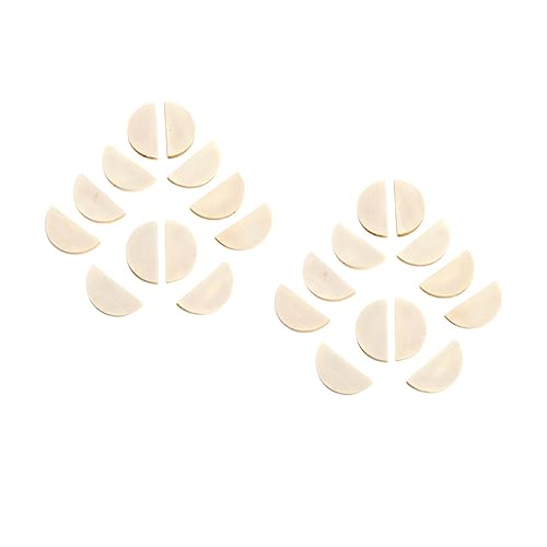STOBOK 50 Stück Ornamente Aus Holzspänen Ups Schmuck Groß Bausatz Trendy Hälfte Halb Anhänger Aus Holz Diy-holzzubehör Yellow Hölzern von STOBOK