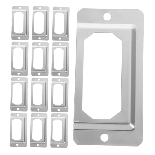 STOBOK 50 Stück Schachtel Vintage-Tag-Etikettenrahmen Etikettenhalter Metall Etikettenrahmen Etikettenschilder Kartenhalterschublade Etiketthalter für Metallregale Rostfreier Stahl Silver von STOBOK