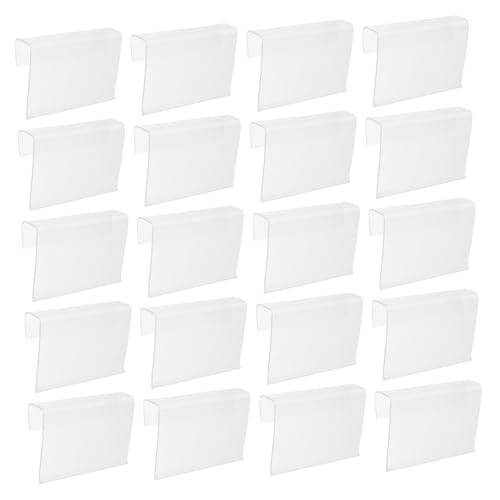 STOBOK 50 Stück Transparente Etikettenhalter: Aufsteckbare Regalschild-clips Aus Kunststoff, Drahtregal-etikettenhalter Für Supermärkte, Einzelhandelsgeschäfte Und Speisekammern von STOBOK