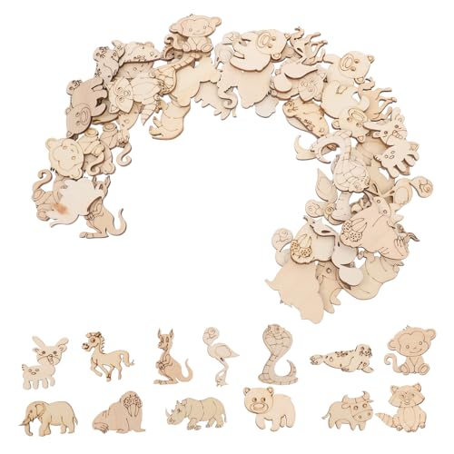 STOBOK 50stücke Tier Holzschnitt Unbearbeitete Holzscheiben Für Bastelarbeiten Für Kreative Dekorationen Und Handgemachte Kunstprojekte STOBOK 50stücke Tier Holzschnitt Unbearbeitete Holzscheiben Für Bastelarbeiten Für Kreative Dekorationen Und Handgemachte Kunstprojekte von STOBOK