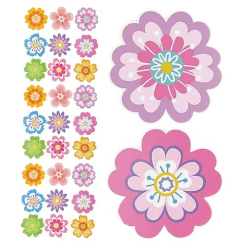 STOBOK 54 Stück Blume doppelseitiger Karton Bunte Blumen Ausschnitt Bulletin Board Blumenklassenzimmer Bulletin Klassenzimmerdekorationen Papierausschnitte Schulen Papierstau von STOBOK