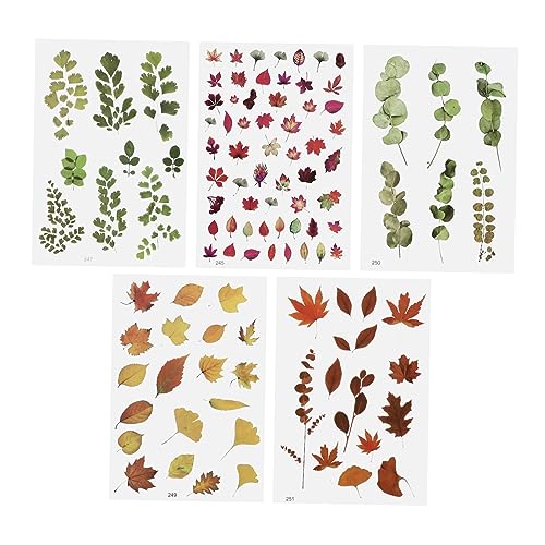 STOBOK 5St Blumen Scrapbooking Aufkleber DIY Transparente Pflanzen Aufkleber Vintage Blumen Sticker Für DIY Tagebuch Fotoalbum Notizbuch von STOBOK