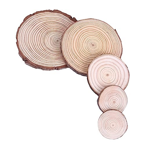 STOBOK Bastel-fotohintergründe 5 Stück Runde Aus Naturholz für Weihnachten STOBOK Bastel-fotohintergründe 5 Stück Runde Aus Naturholz für Weihnachten von STOBOK
