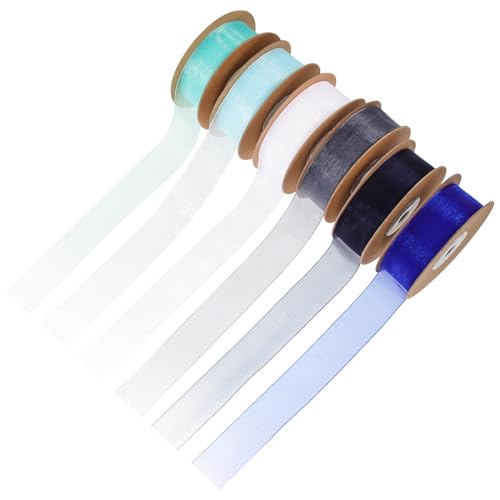 STOBOK 6 Rollen gestaltetes Paketband pieces lichtband geschenkpakete weihnachtsgeschenkband Schleife Organza Blau Multifunktions-Geschenkband Paketband für den täglichen Gebrauch Stoff STOBOK 6 Rollen gestaltetes Paketband pieces lichtband geschenkpakete weihnachtsgeschenkband Schleife Organza Blau Multifunktions-Geschenkband Paketband für den täglichen Gebrauch Stoff von STOBOK